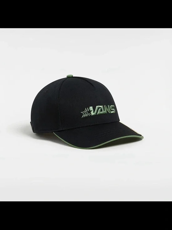 Vans Black Cap with Green Logo and Yellow Accent - Picture 5 of 5